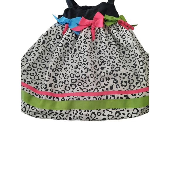 Goodlad of Philadelphia Black White print Blue Pink Green bows spaghetti straps - Picture 5 of 9